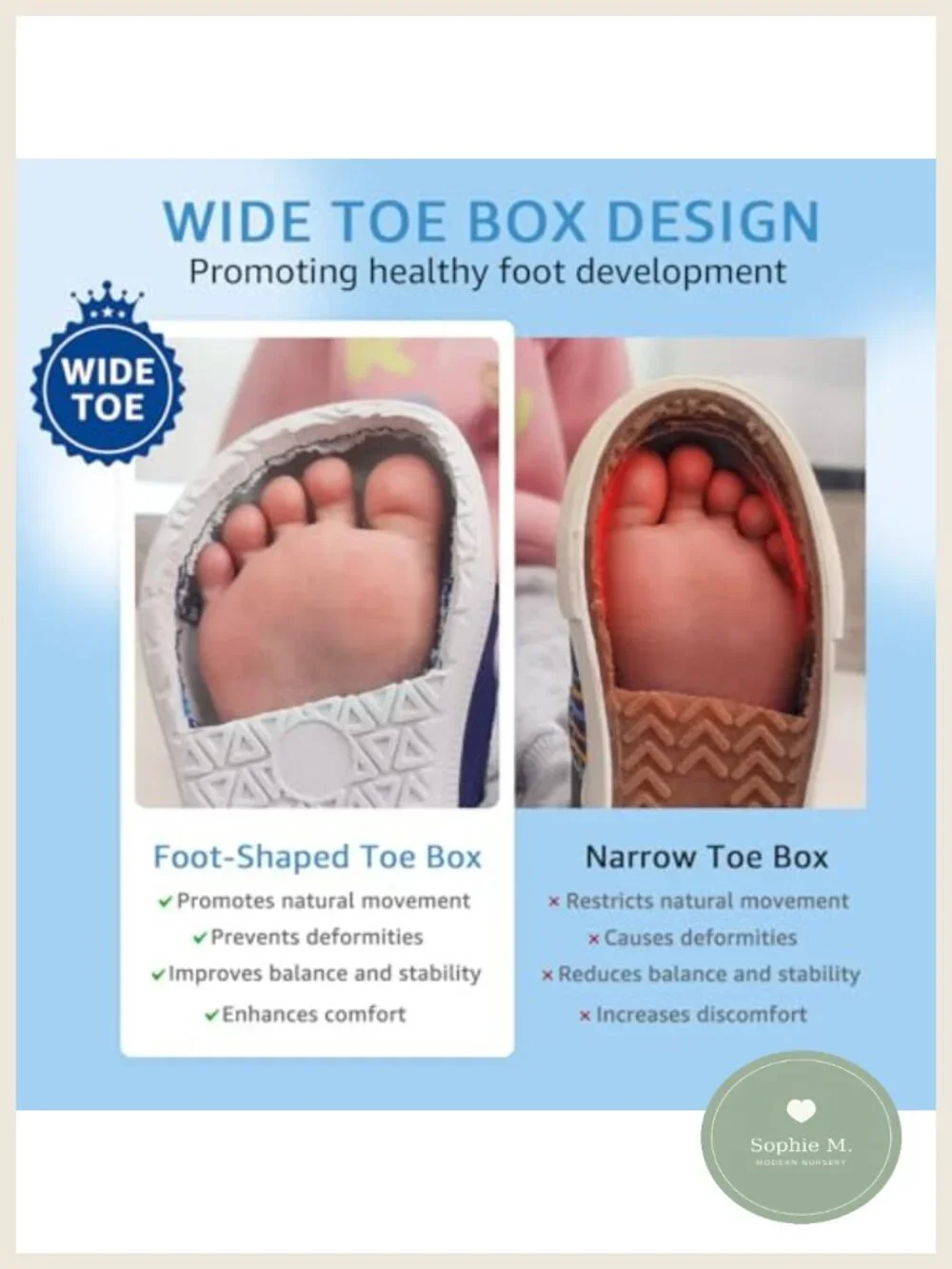 Toddler Barefoot Sneakers Wide Toe Box Leather Hook Loop Flexible Non-Slip